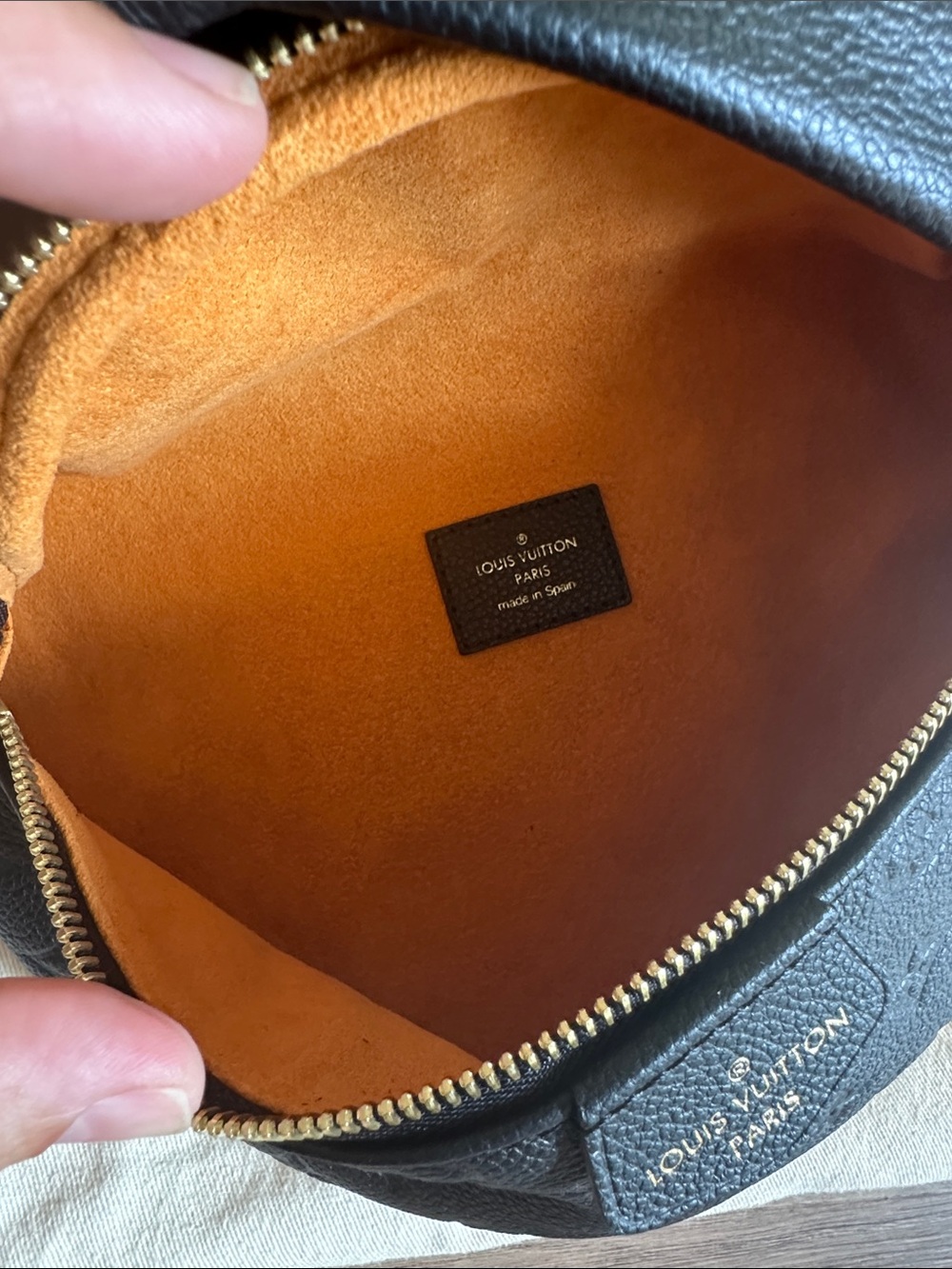 Louis Vuitton Black Monogram Empreinte Crossbody Bum Bag - Picture 6 of 10
